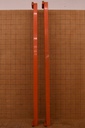 Radiateur acier 4 lames orange vintage 160x16cm