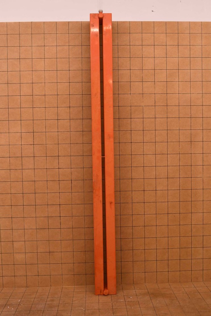 radiateur acier 4 lames double orange vintage 220x16cm
