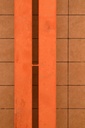 Radiateur acier 5 lames double orange vintage 160x21cm