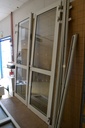 Bloc porte double métallique vitrée avec imposte