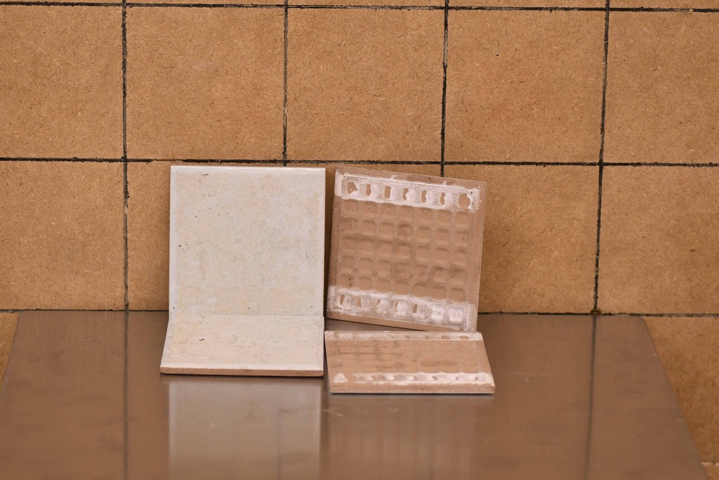 Tomette beige 97x97mm