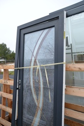 Porte PVC vitrée imprimée avec cadre